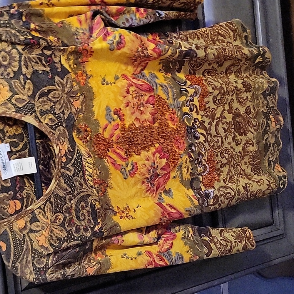 Coldwater Creek Gorgeous  Shirt.  Sleeves 3/4 And Slightly Belled.